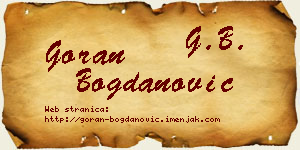Goran Bogdanović vizit kartica